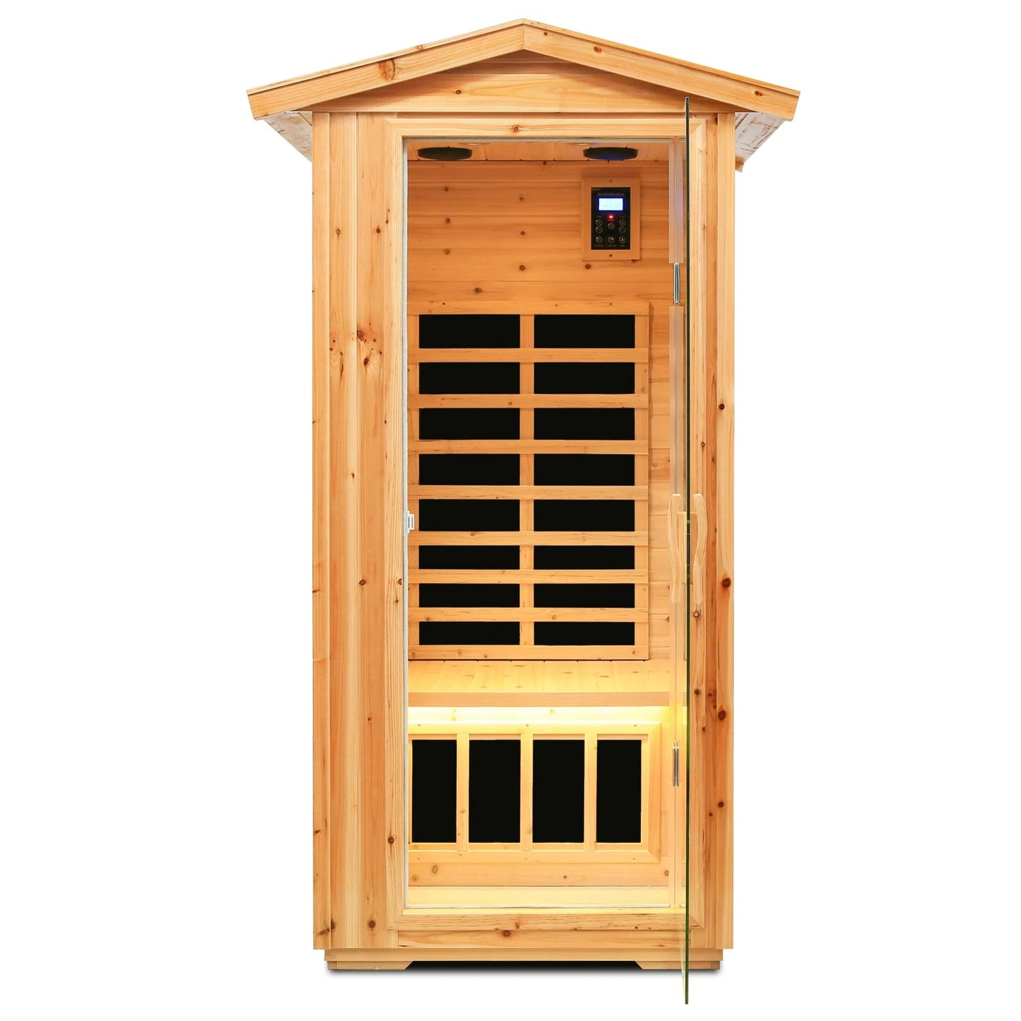 One Person Far Infrared Old Fir Outdoor Sauna Room
