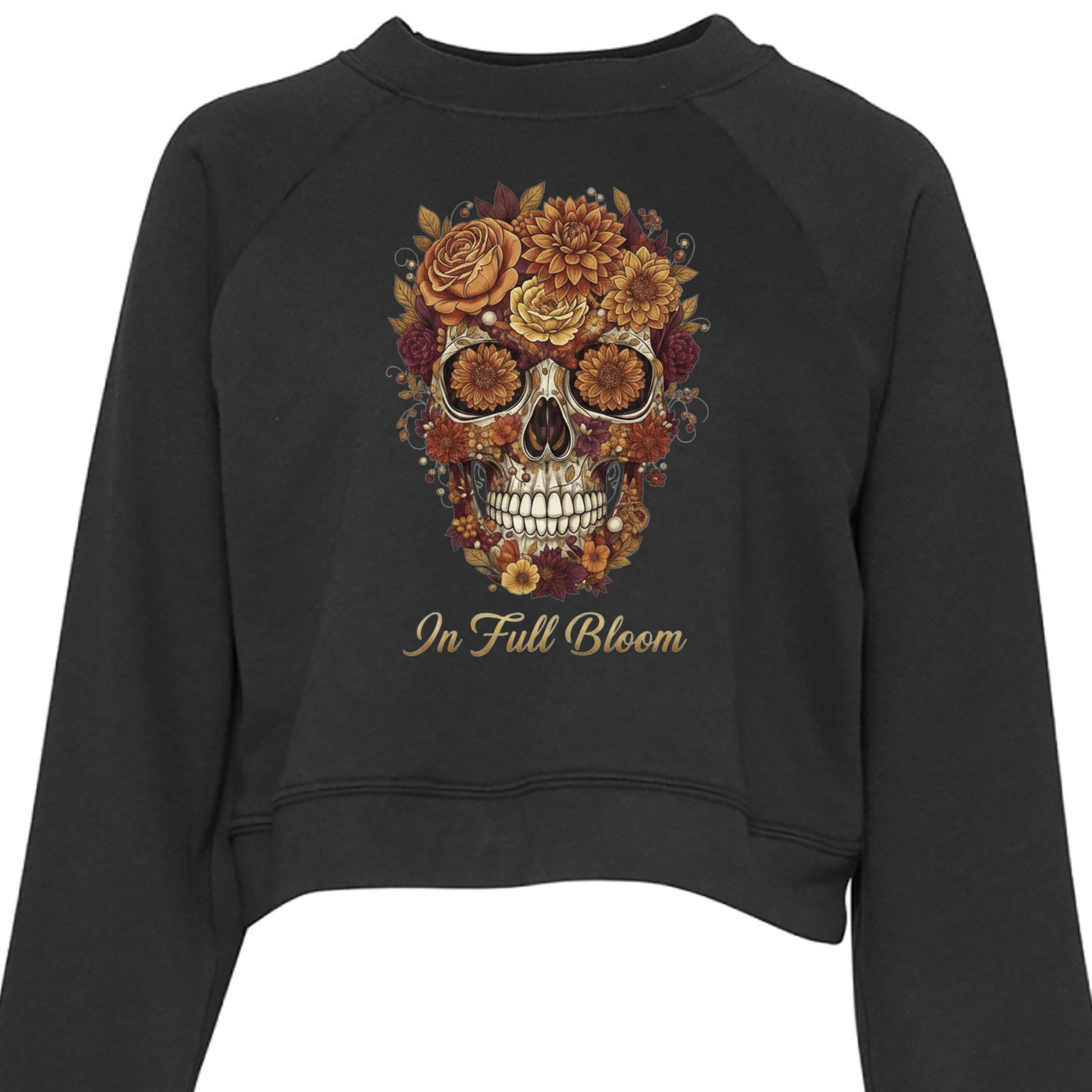 Blooming Skull Bella Raglan Fleece