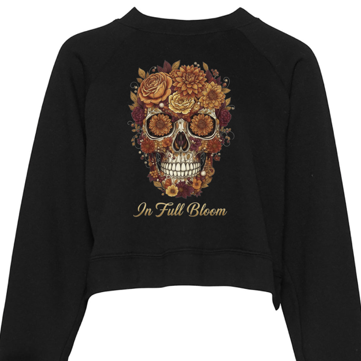 Blooming Skull Bella Raglan Fleece